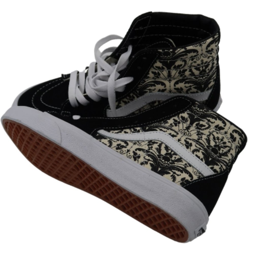 Vans Sk8-Hi Tapestry Black & Bone Skate Shoes